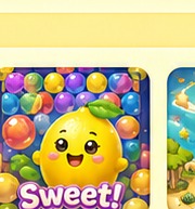 Lemon character bubble art